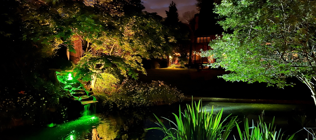 Pond & Waterfall Lighting in Surrey